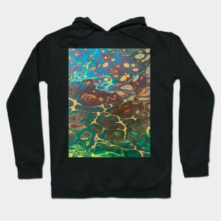 Space pouring acrylic paint Hoodie